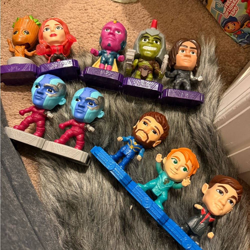 McDonald's Kids Action Figure Set - Blue, Red, Green, Purple, Brown, Orange